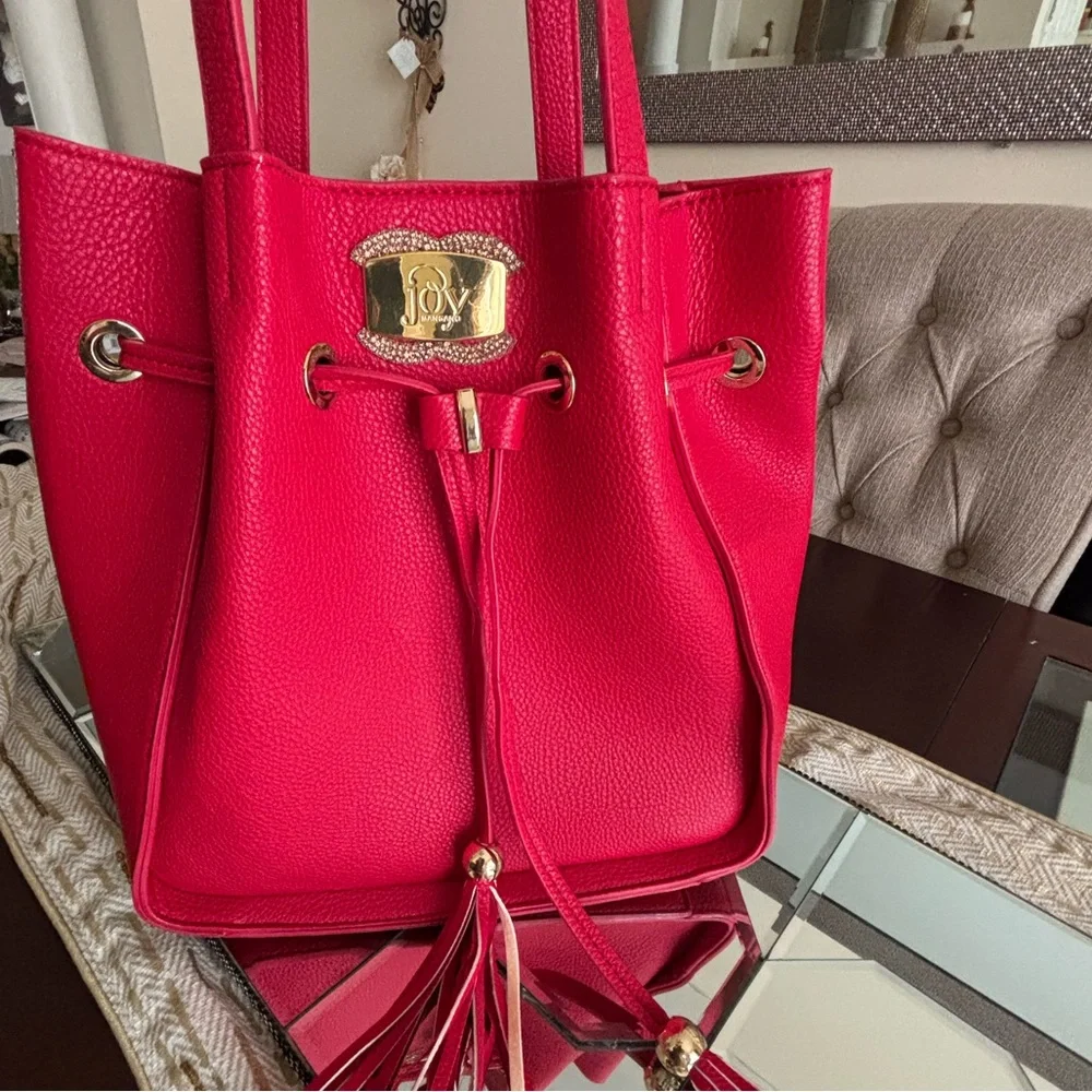 Joy Mangano Vibrant Red Tote Bag - Picture 5 of 12